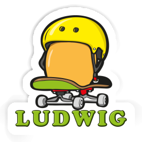 Skateboard Egg Sticker Ludwig Image