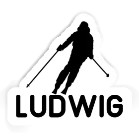 Sticker Skier Ludwig Image