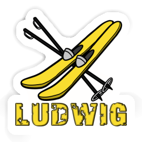 Ludwig Sticker Ski Image