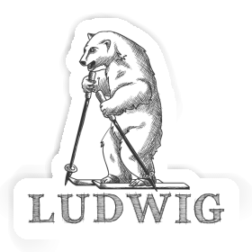 Skier Sticker Ludwig Image