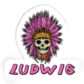 Ludwig Sticker Womens Skull Image