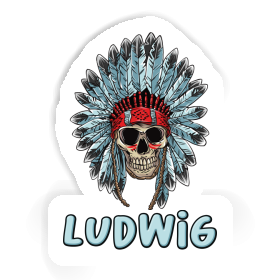 Ludwig Sticker Indian Image