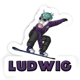 Snowboarder Sticker Ludwig Image