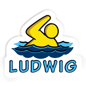 Ludwig Sticker Swimmer Image