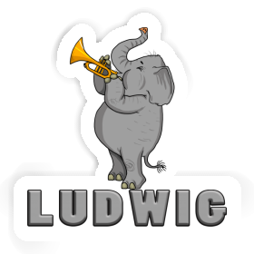 Trumpet Elephant Sticker Ludwig Image