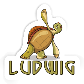 Sticker Yoga Turtle Ludwig Image