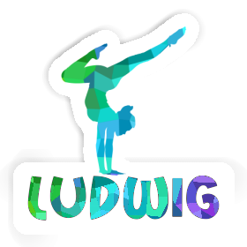 Ludwig Sticker Yoga Woman Image