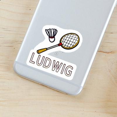 Ludwig Sticker Badminton Racket Notebook Image