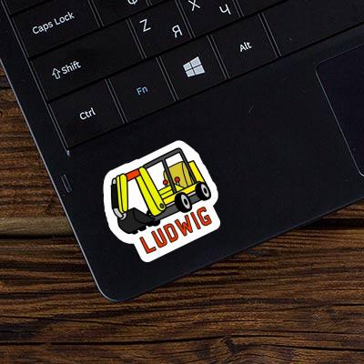 Sticker Ludwig Mini-Excavator Laptop Image