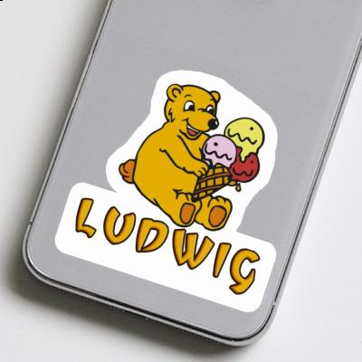 Eiscreme-Bär Sticker Ludwig Image