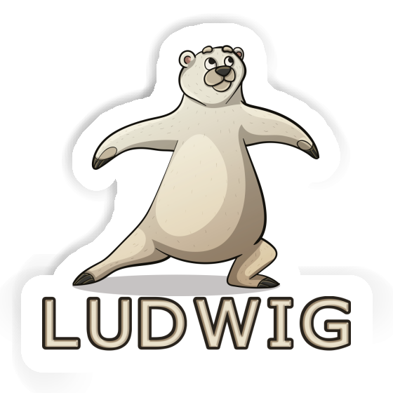 Ludwig Sticker Yoga Bear Image