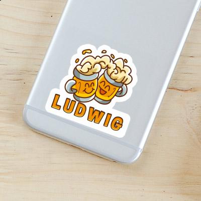 Ludwig Sticker Beer Image