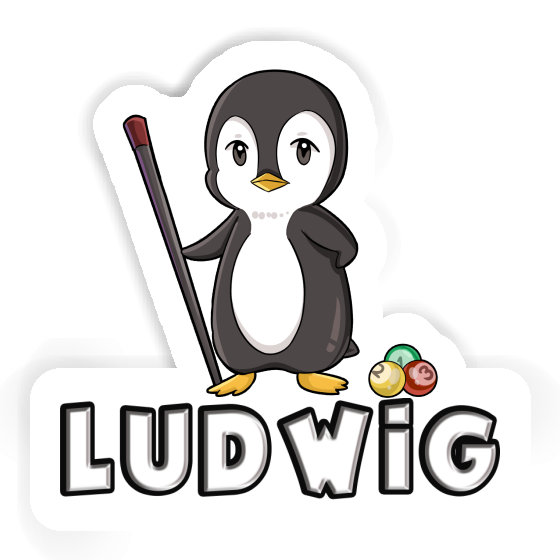 Billiards Player Sticker Ludwig Notebook Image