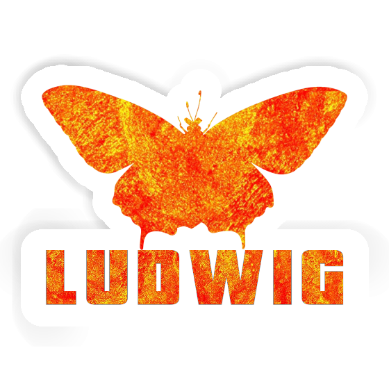 Ludwig Sticker Butterfly Image