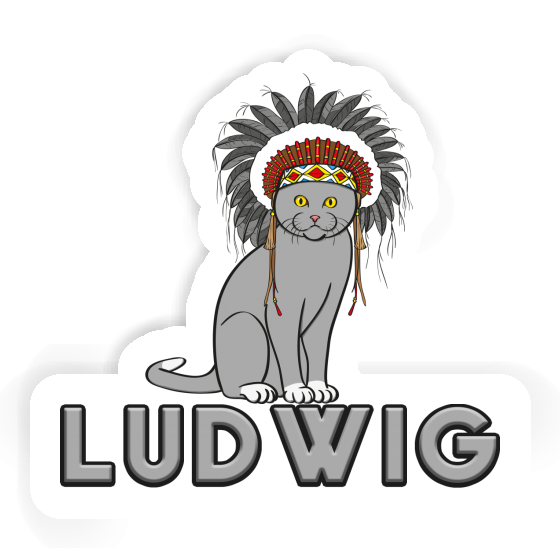 American Indian Sticker Ludwig Laptop Image