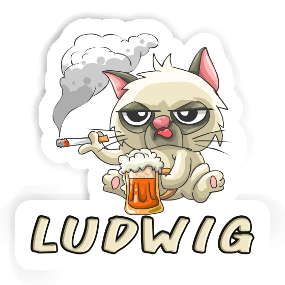 Sticker Ludwig Bad Cat Laptop Image