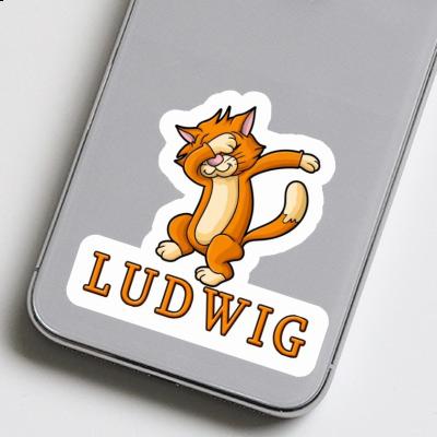 Dabbing Cat Sticker Ludwig Notebook Image