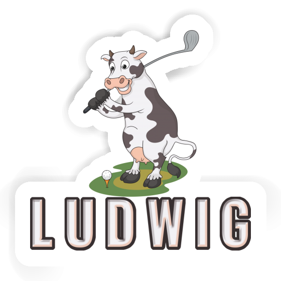 Sticker Golf Cow Ludwig Image