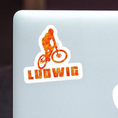 Ludwig Sticker Downhiller Notebook Image