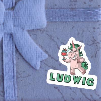 Autocollant Ludwig Licorne festive Gift package Image