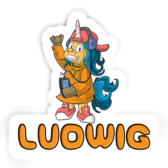 Hip-Hop Unicorn Sticker Ludwig Image