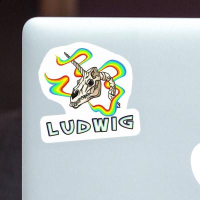 Ludwig Sticker Einhorn-Totenkopf Laptop Image