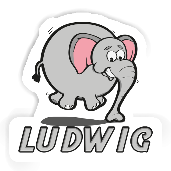 Ludwig Sticker Jumping Elephant Image