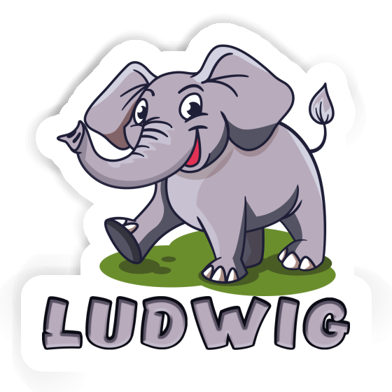 Ludwig Sticker Elephant Notebook Image