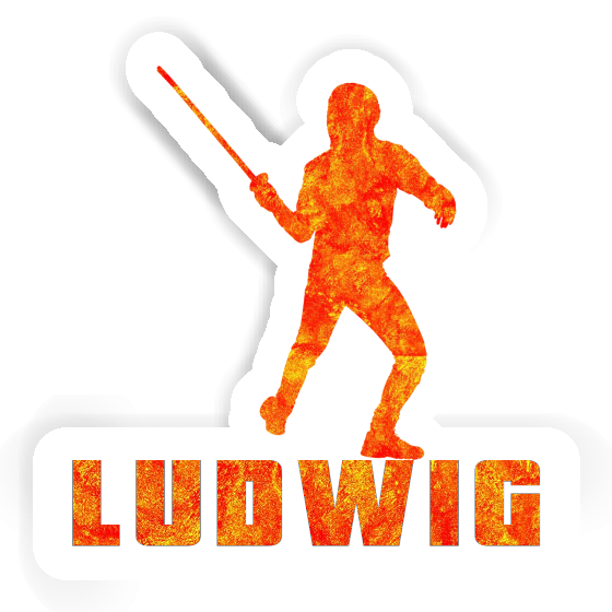 Ludwig Sticker Fencer Laptop Image