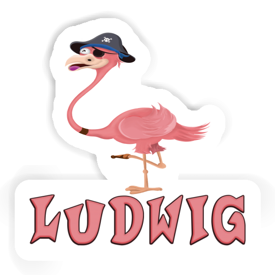 Flamingo Sticker Ludwig Laptop Image