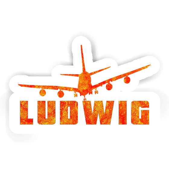 Sticker Airplane Ludwig Notebook Image