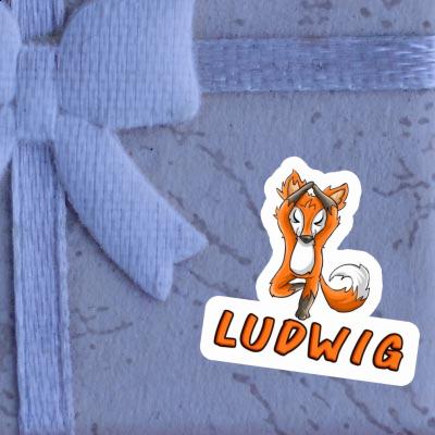 Sticker Ludwig Yoga Fox Notebook Image