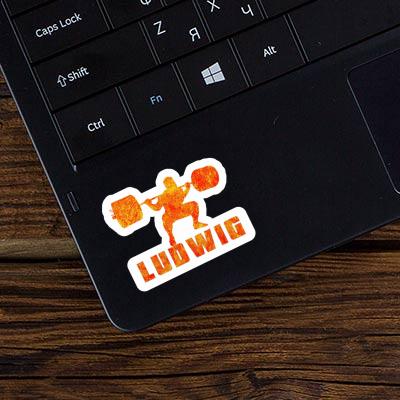 Ludwig Sticker Weightlifter Laptop Image