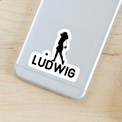 Sticker Golfer Ludwig Notebook Image