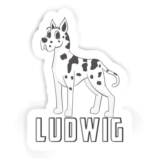 Ludwig Sticker Great Dane Dog Laptop Image