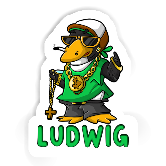 Hip Hop Penguin Sticker Ludwig Laptop Image