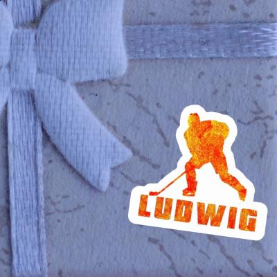 Sticker Ludwig Hockey Player Laptop Image