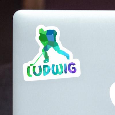 Ludwig Sticker Hockey Player Laptop Image