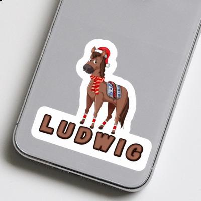 Sticker Christmas Horse Ludwig Gift package Image