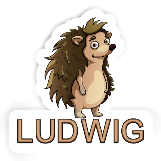 Sticker Ludwig Standing Hedgehog Notebook Image