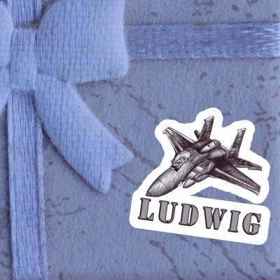 Sticker Ludwig Flugzeug Notebook Image