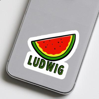 Wassermelone Aufkleber Ludwig Laptop Image