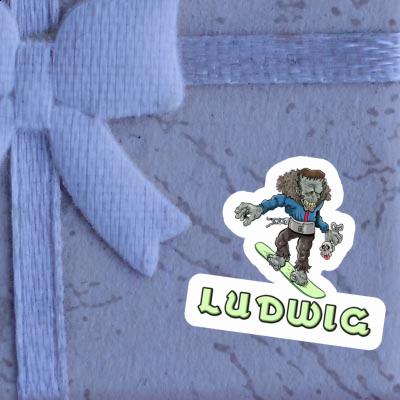 Snowboarder Sticker Ludwig Laptop Image