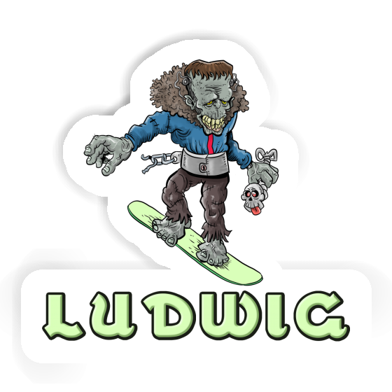 Snowboarder Sticker Ludwig Notebook Image