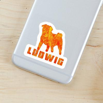 Ludwig Sticker Pug Image