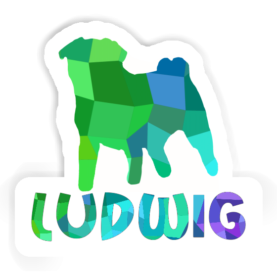 Pug Sticker Ludwig Laptop Image