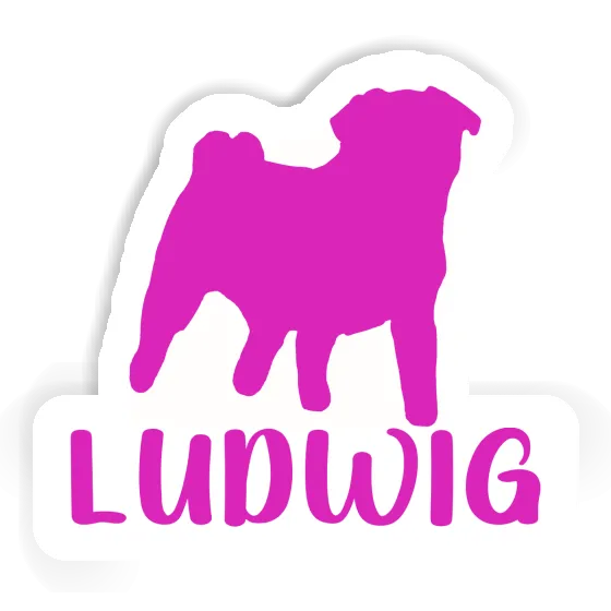 Pug Sticker Ludwig Laptop Image