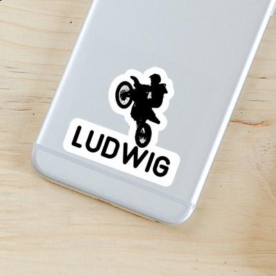 Ludwig Sticker Motocross Rider Notebook Image