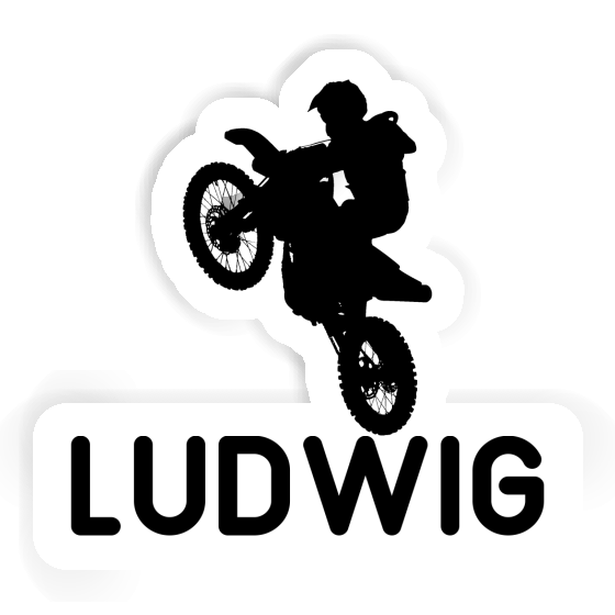 Ludwig Sticker Motocross Rider Image