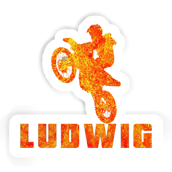 Ludwig Sticker Motocross Rider Gift package Image